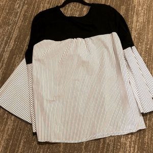 Long bell sleeve top